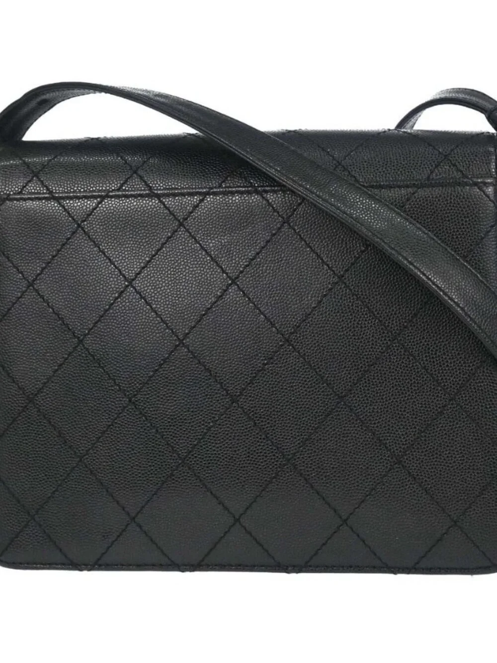 Chanel Black Calfskin Shoulder Bag 197861